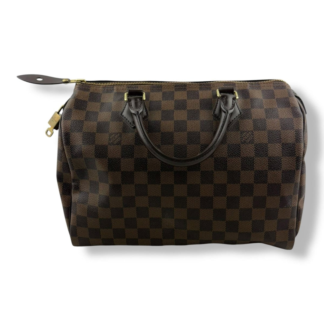 Louis Vuitton Speedy 30 Brown Damier Ebene Handbag - Lux Central