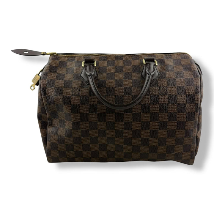 Louis Vuitton Speedy 30 Brown Damier Ebene Handbag - Lux Central