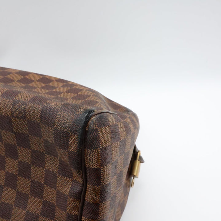 Louis Vuitton Speedy 30 Brown Damier Ebene Handbag - Lux Central