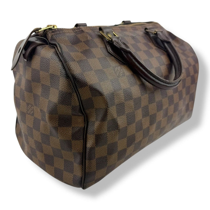 Louis Vuitton Speedy 30 Brown Damier Ebene Handbag - Lux Central
