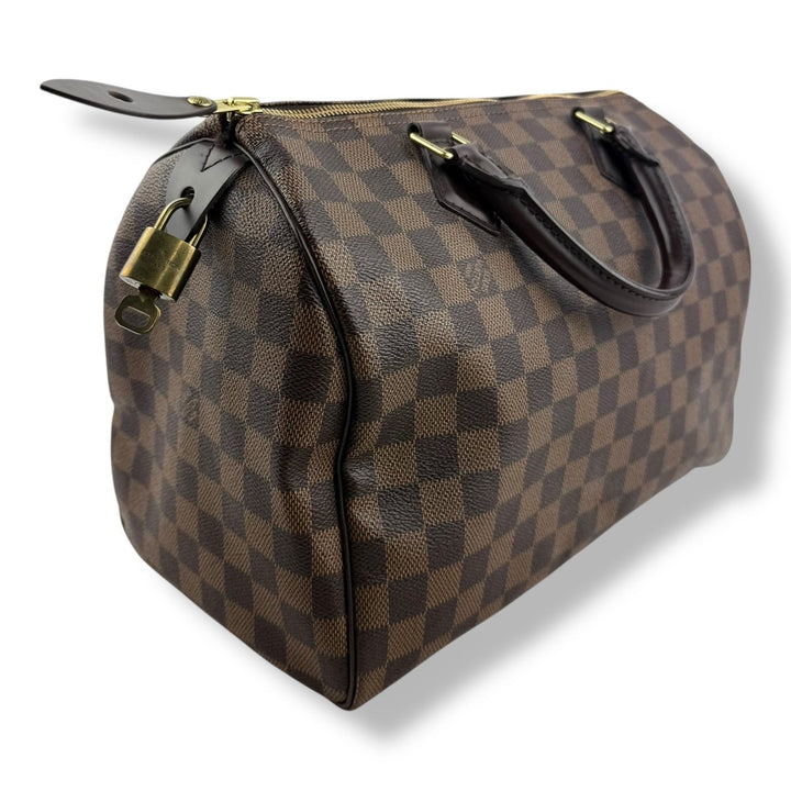 Louis Vuitton Speedy 30 Brown Damier Ebene Handbag - Lux Central