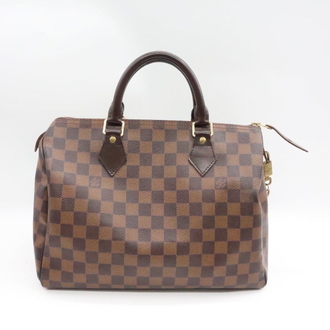 Louis Vuitton Speedy 30 Brown Damier Ebene Handbag - Lux Central