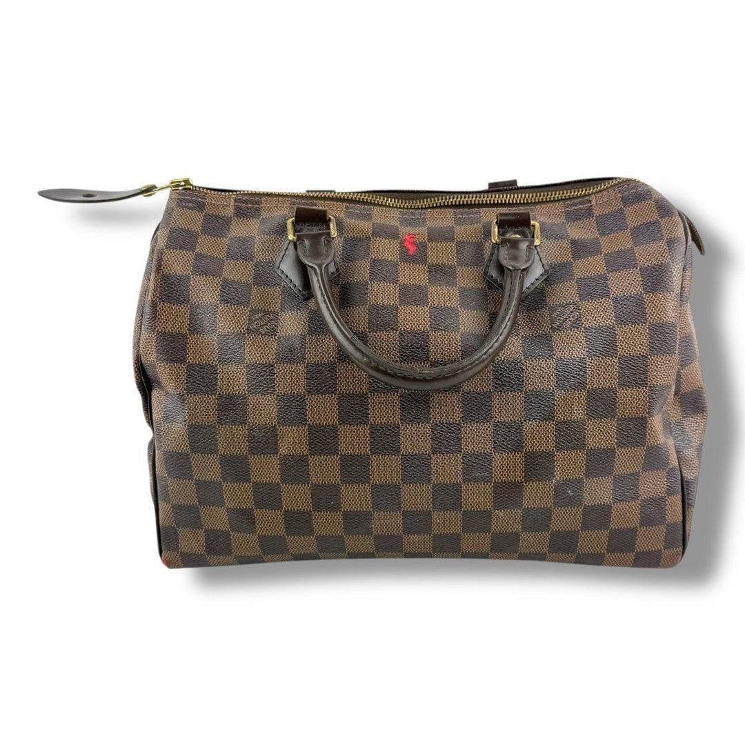 Louis Vuitton Speedy 30 Brown Damier Ebene Handbag - Lux Central