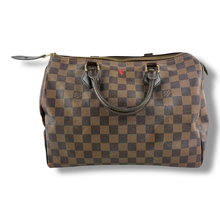 Louis Vuitton Speedy 30 Brown Damier Ebene Handbag - Lux Central