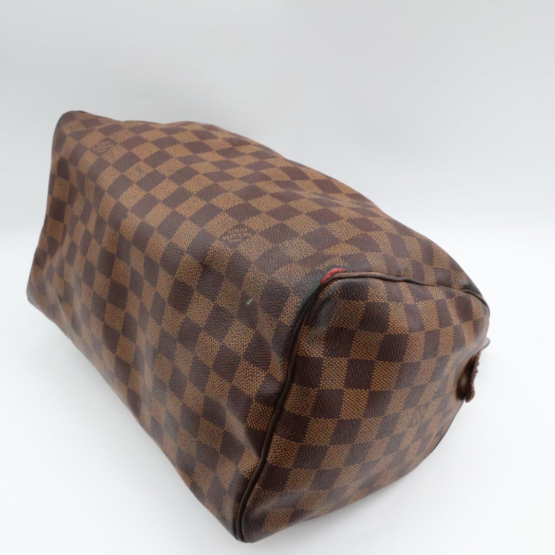 Louis Vuitton Speedy 30 Brown Damier Ebene Handbag - Lux Central