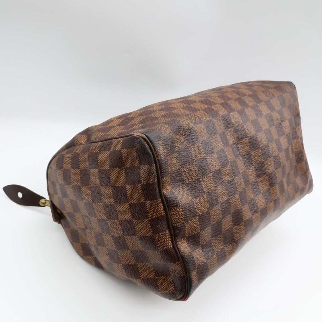 Louis Vuitton Speedy 30 Brown Damier Ebene Handbag - Lux Central
