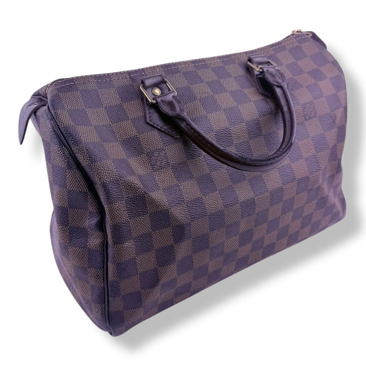 Louis Vuitton Speedy 30 Brown Damier Ebene Handbag - Lux Central