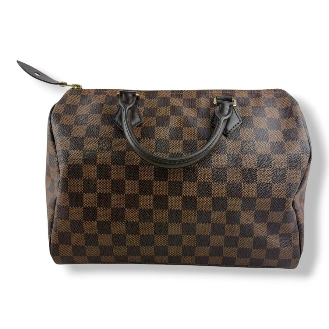 Louis Vuitton Speedy 30 Brown Damier Ebene Handbag - Lux Central