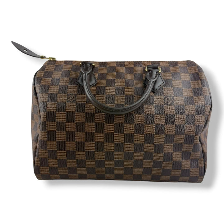 Louis Vuitton Speedy 30 Brown Damier Ebene Handbag - Lux Central