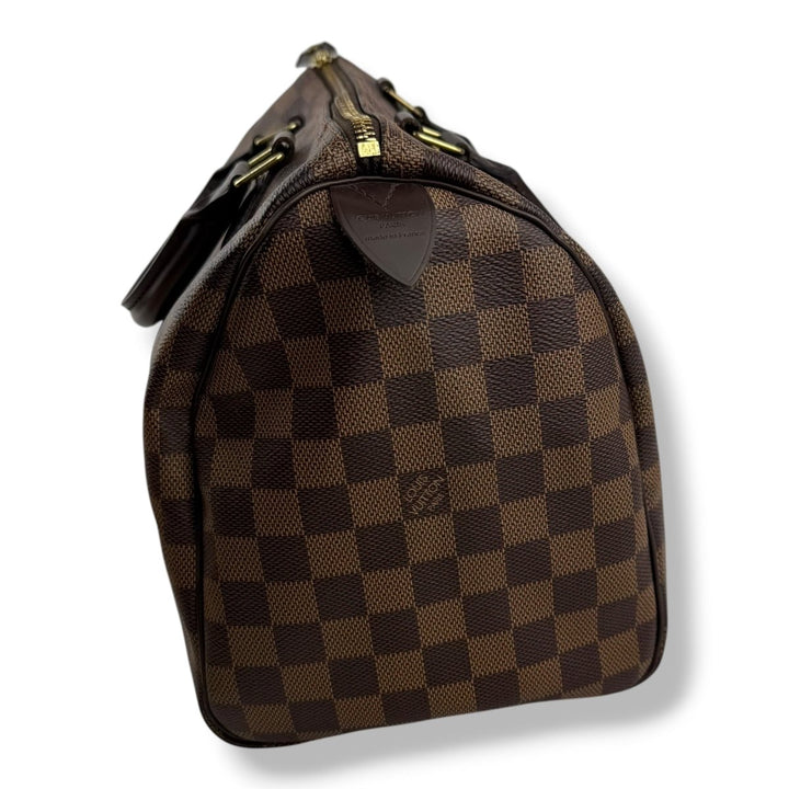 Louis Vuitton Speedy 30 Brown Damier Ebene Handbag - Lux Central