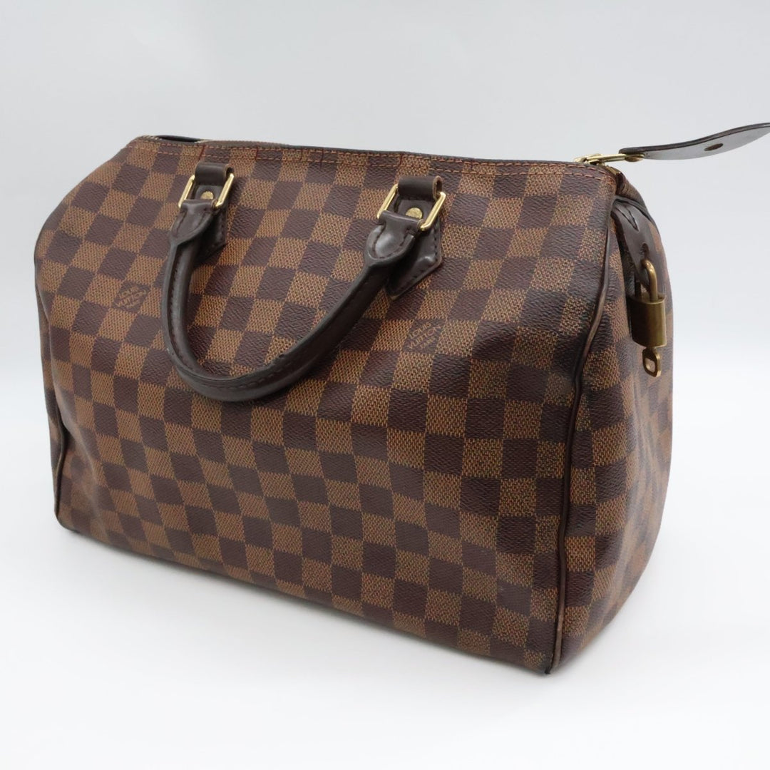 Louis Vuitton Speedy 30 Brown Damier Ebene Handbag - Lux Central