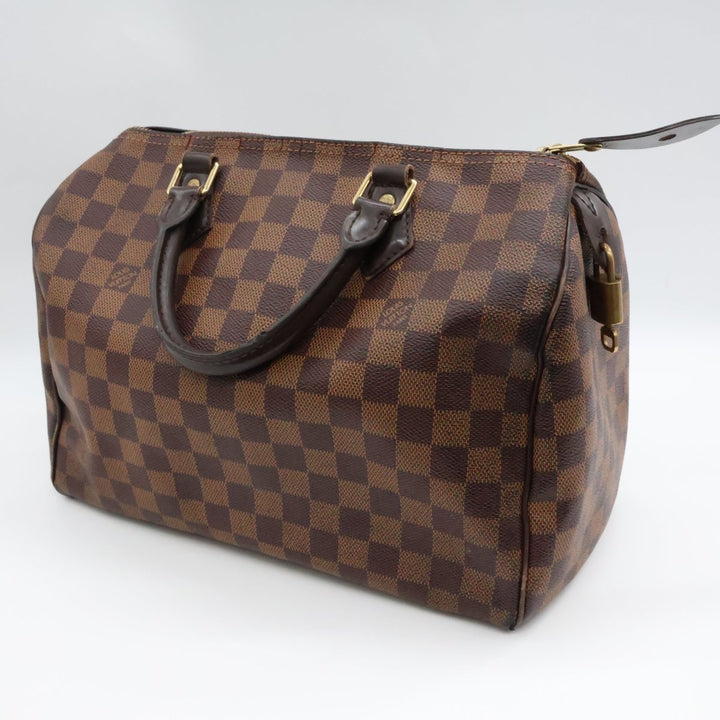 Louis Vuitton Speedy 30 Brown Damier Ebene Handbag - Lux Central