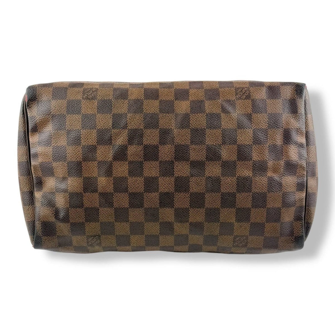 Louis Vuitton Speedy 30 Brown Damier Ebene Handbag - Lux Central