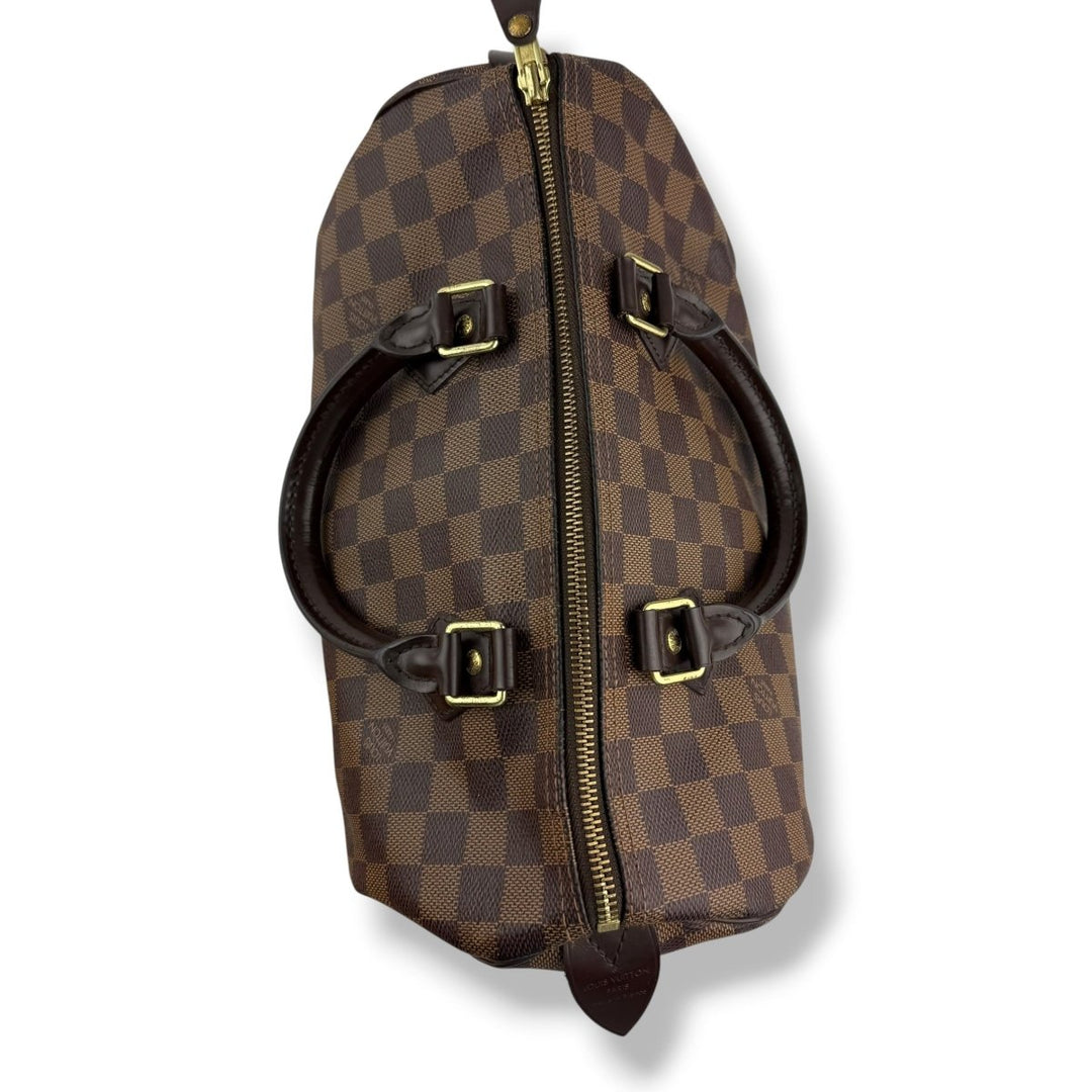 Louis Vuitton Speedy 30 Brown Damier Ebene Handbag - Lux Central