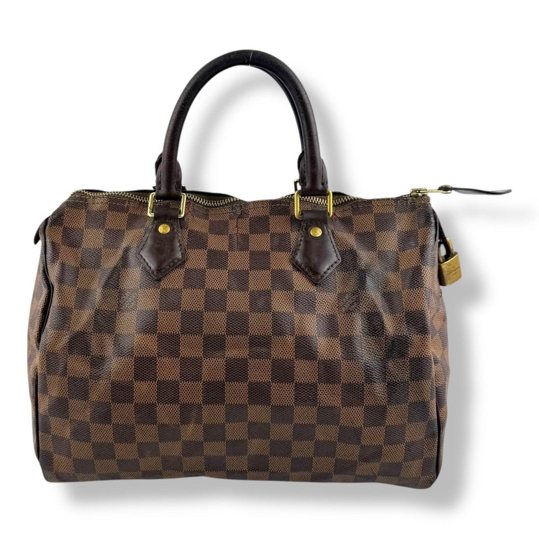 Louis Vuitton Speedy 30 Brown Damier Ebene Handbag - Lux Central