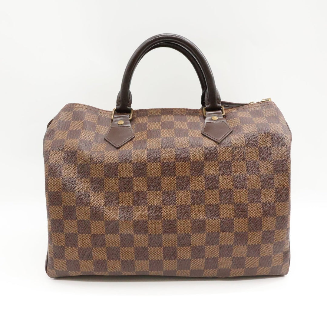 Louis Vuitton Speedy 30 Brown Damier Ebene Handbag - Lux Central