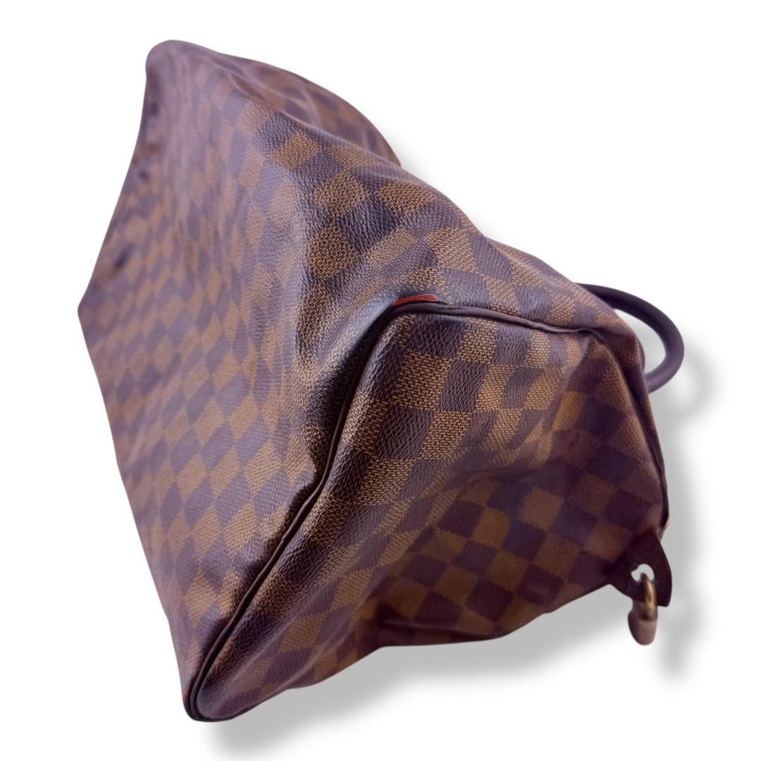 Louis Vuitton Speedy 30 Brown Damier Ebene Handbag - Lux Central