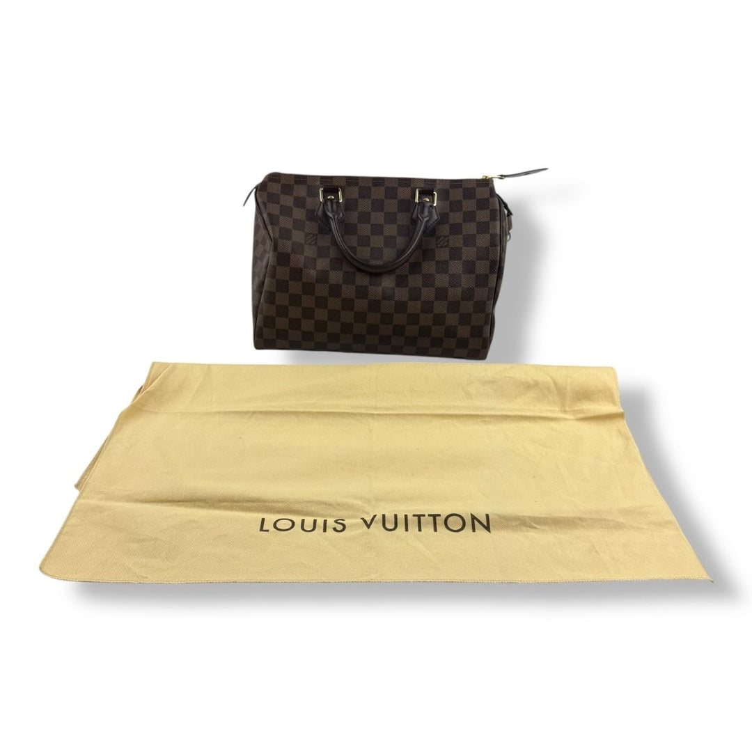 Louis Vuitton Speedy 30 Brown Damier Ebene Handbag - Lux Central