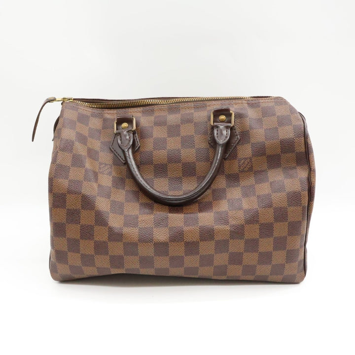 Louis Vuitton Speedy 30 Brown Damier Ebene Handbag - Lux Central