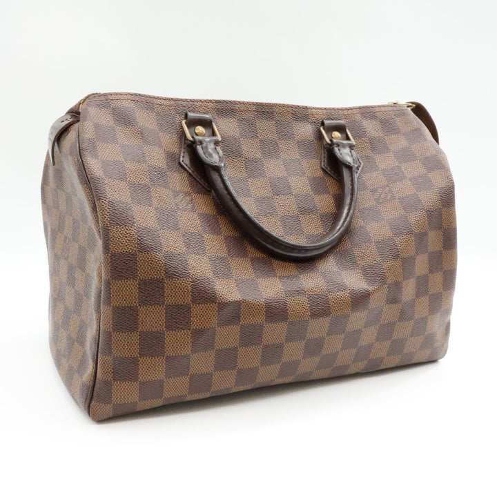 Louis Vuitton Speedy 30 Brown Damier Ebene Handbag - Lux Central