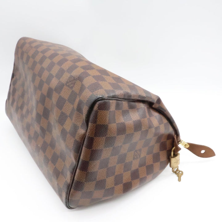 Louis Vuitton Speedy 30 Brown Damier Ebene Handbag - Lux Central