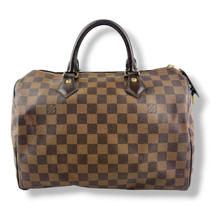 Louis Vuitton Speedy 30 Brown Damier Ebene Handbag - Lux Central