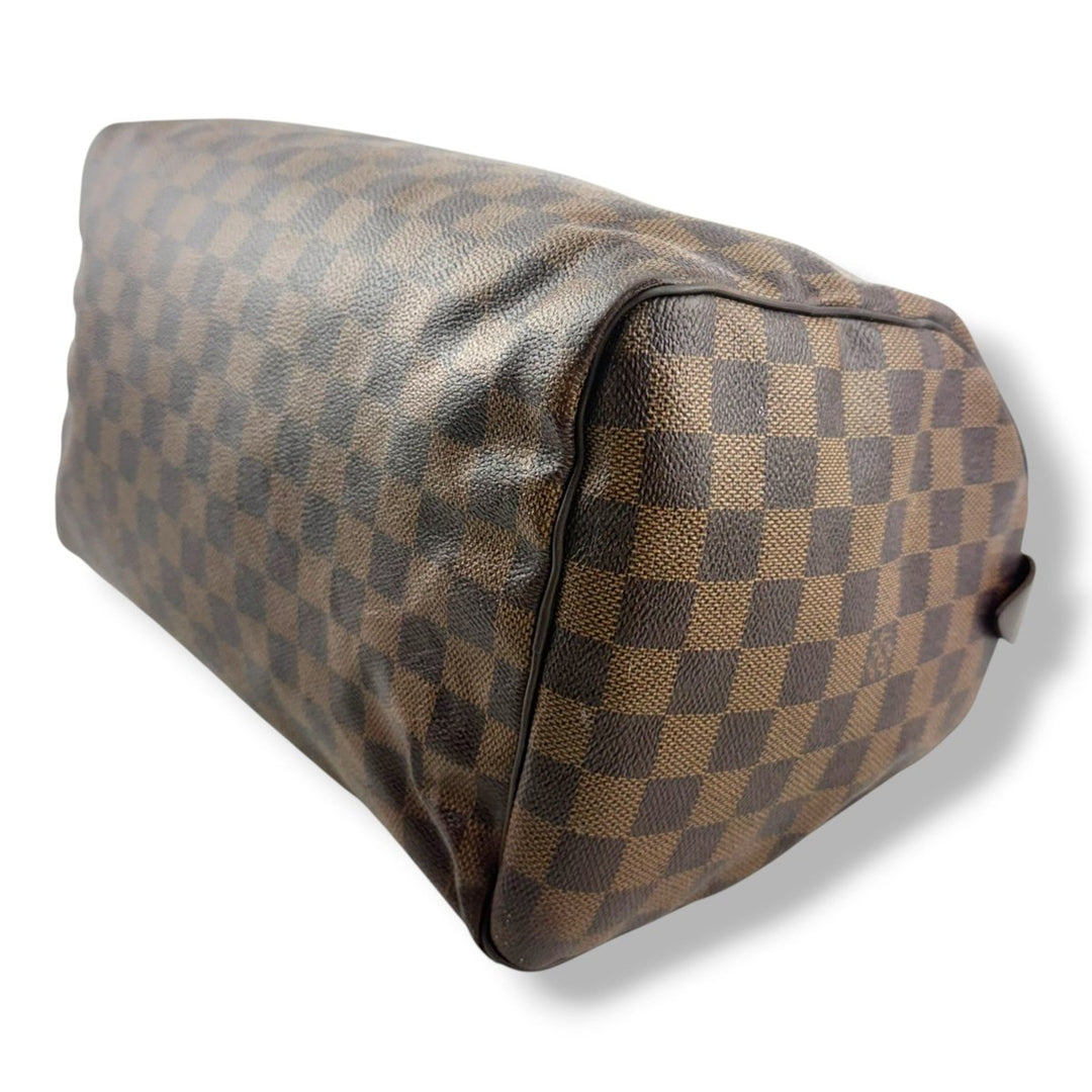 Louis Vuitton Speedy 30 Brown Damier Ebene Handbag - Lux Central