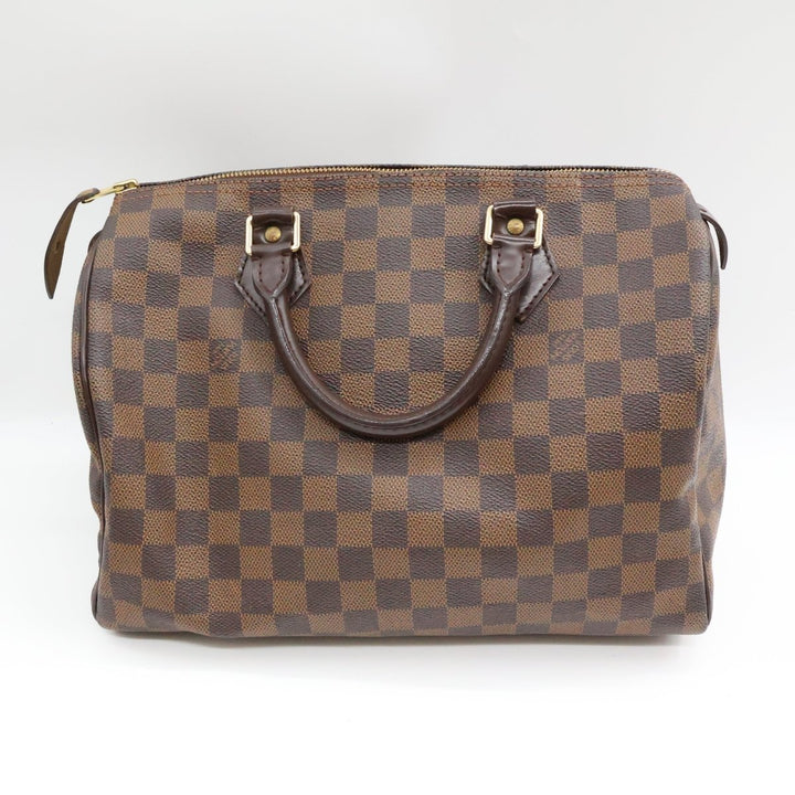 Louis Vuitton Speedy 30 Brown Damier Ebene Handbag - Lux Central