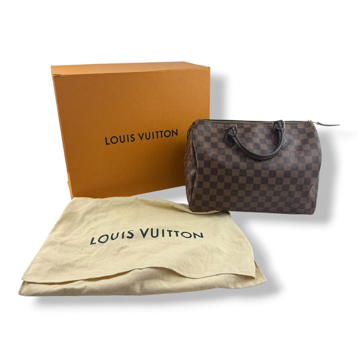 Louis Vuitton Speedy 30 Brown Damier Ebene Handbag - Lux Central