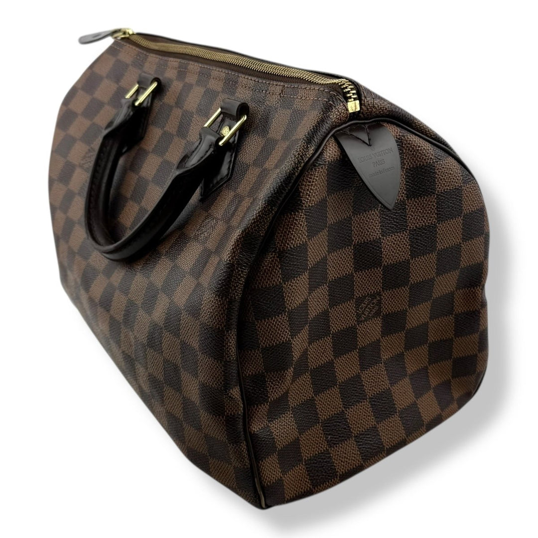 Louis Vuitton Speedy 30 Brown Damier Ebene Handbag - Lux Central
