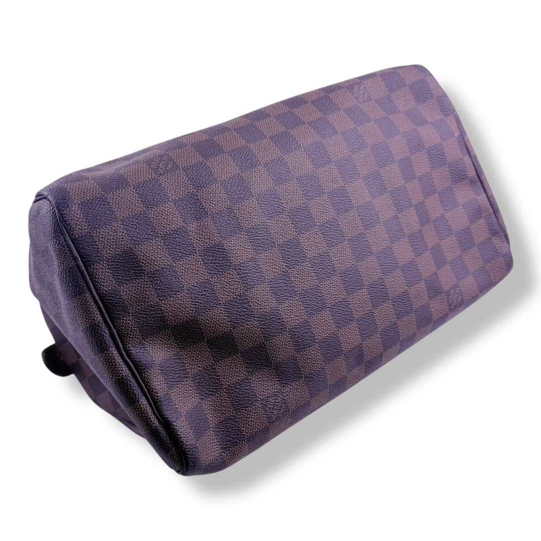 Louis Vuitton Speedy 30 Brown Damier Ebene Handbag - Lux Central