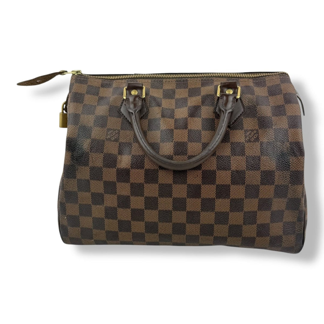 Louis Vuitton Speedy 30 Brown Damier Ebene Handbag - Lux Central