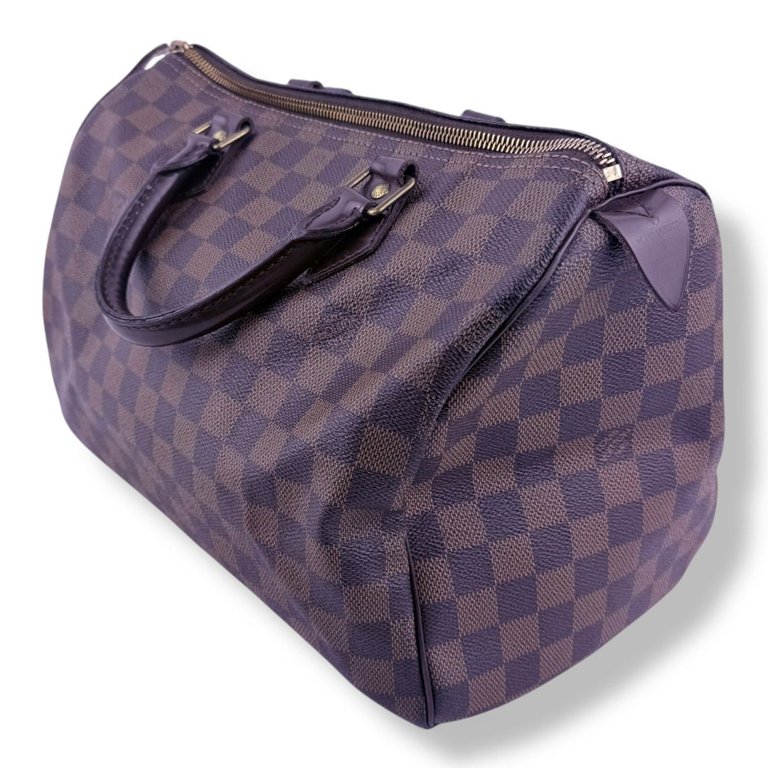 Louis Vuitton Speedy 30 Brown Damier Ebene Handbag - Lux Central