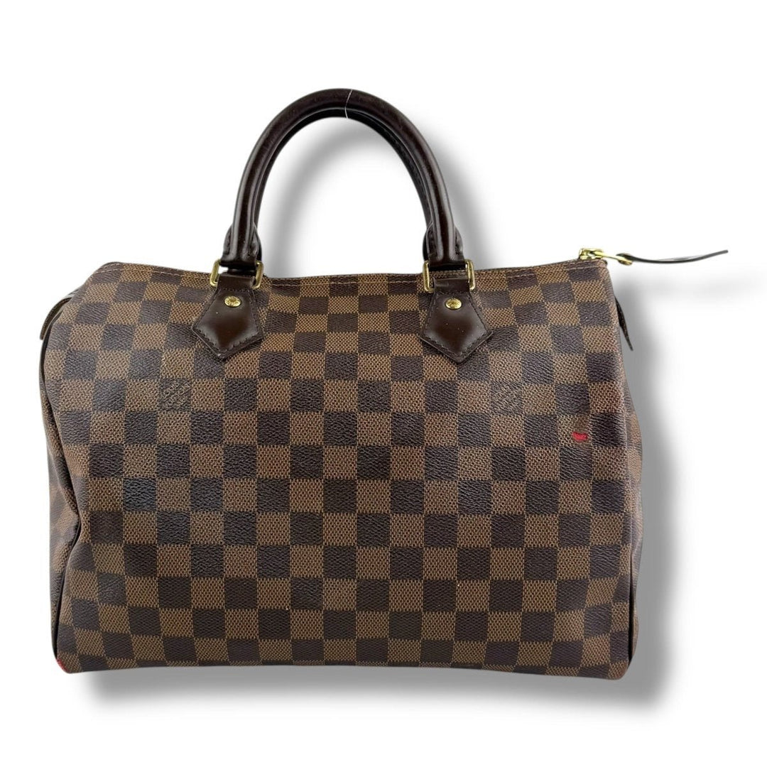 Louis Vuitton Speedy 30 Brown Damier Ebene Handbag - Lux Central