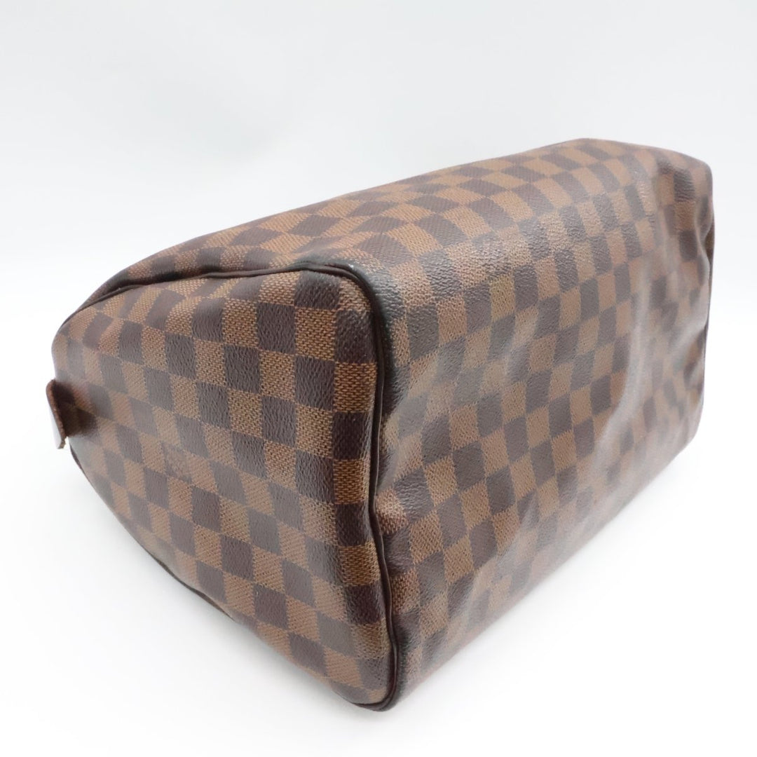 Louis Vuitton Speedy 30 Brown Damier Ebene Handbag - Lux Central