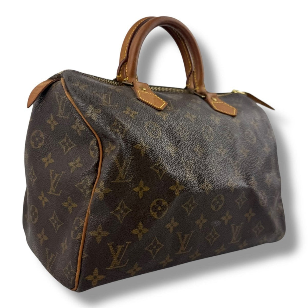 Louis Vuitton Speedy 30 Brown Monogram Handbag - Lux Central