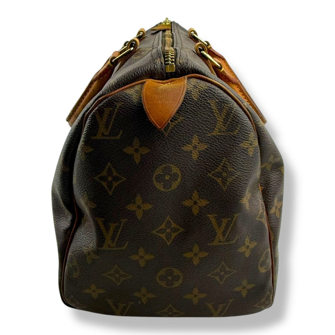 Louis Vuitton Speedy 30 Brown Monogram Handbag - Lux Central