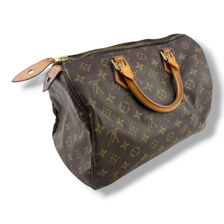 Louis Vuitton Speedy 30 Brown Monogram Handbag - Lux Central