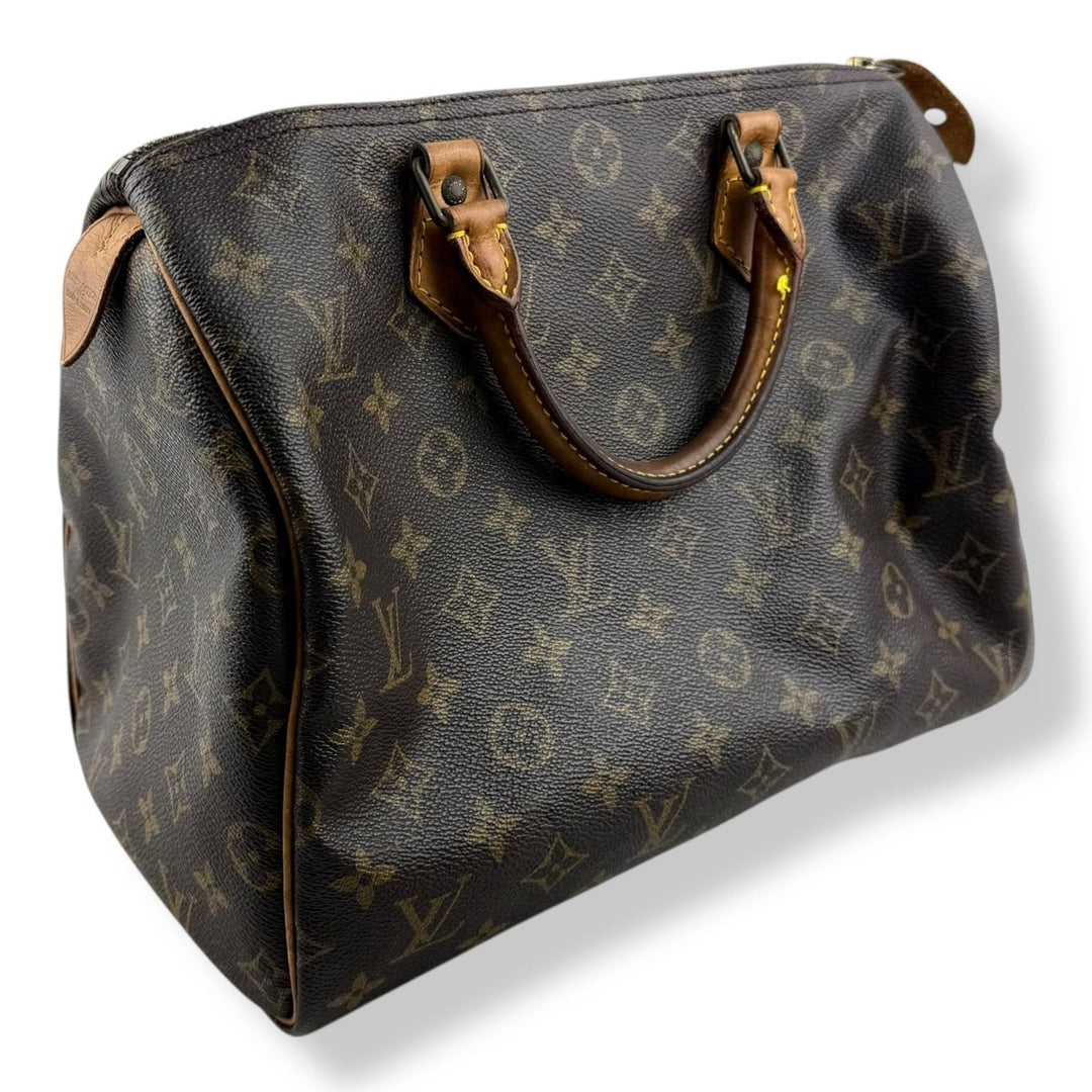 Louis Vuitton Speedy 30 Brown Monogram Handbag - Lux Central