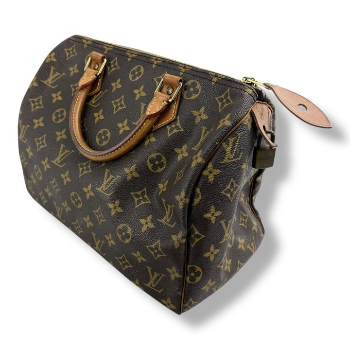 Louis Vuitton Speedy 30 Brown Monogram Handbag - Lux Central