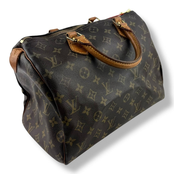Louis Vuitton Speedy 30 Brown Monogram Handbag - Lux Central