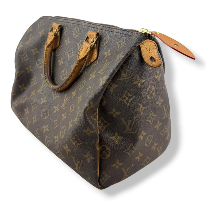 Louis Vuitton Speedy 30 Brown Monogram Handbag - Lux Central