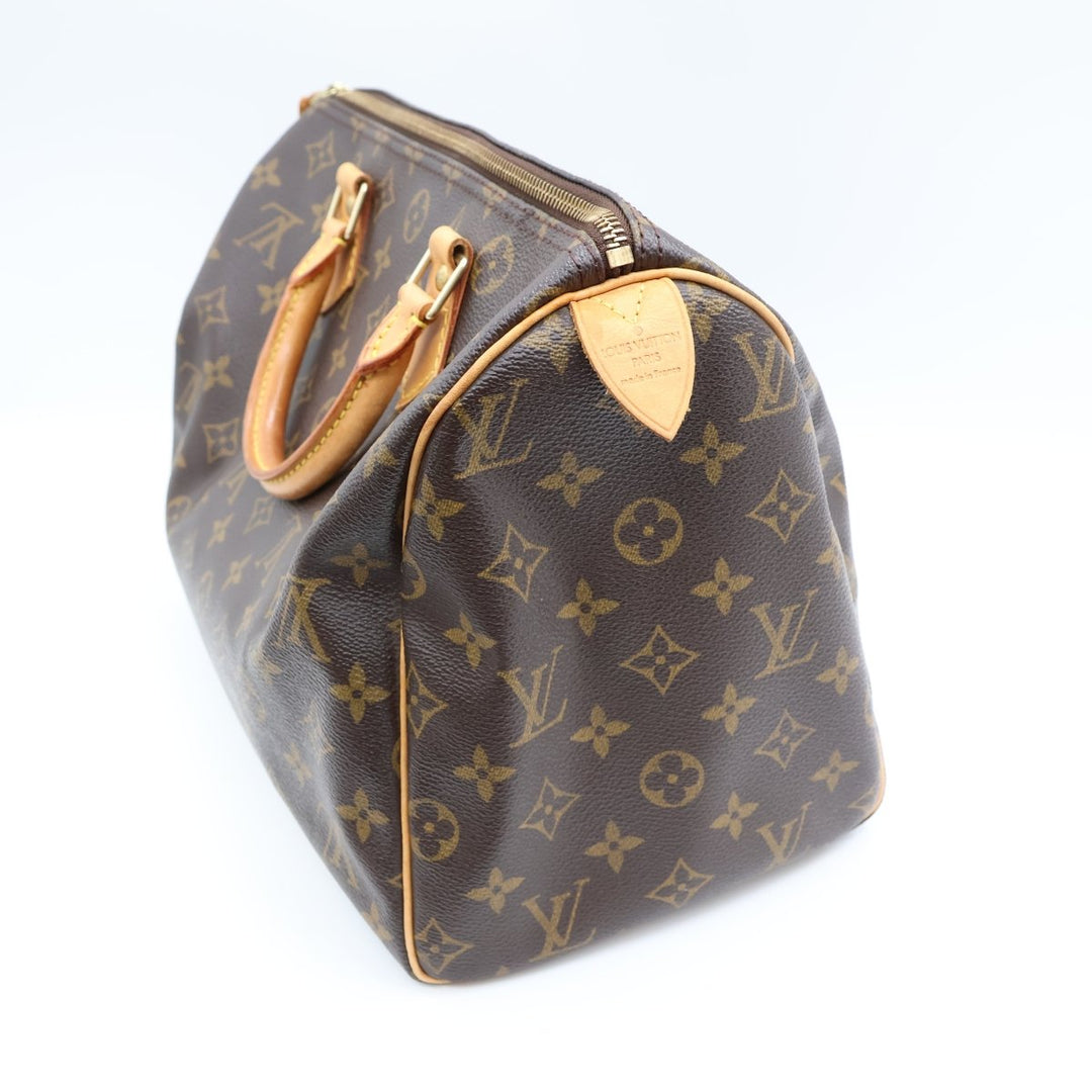 Louis Vuitton Speedy 30 Brown Monogram Handbag - Lux Central