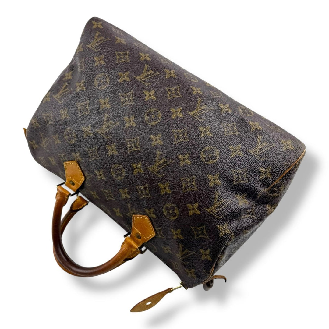 Louis Vuitton Speedy 30 Brown Monogram Handbag - Lux Central