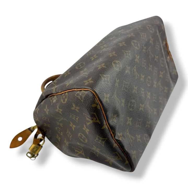 Louis Vuitton Speedy 30 Brown Monogram Handbag - Lux Central