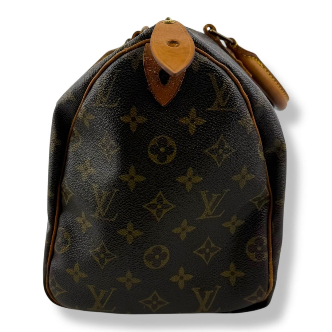 Louis Vuitton Speedy 30 Brown Monogram Handbag - Lux Central