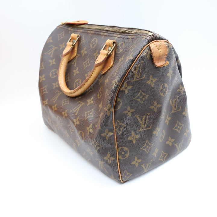Louis Vuitton Speedy 30 Brown Monogram Handbag - Lux Central