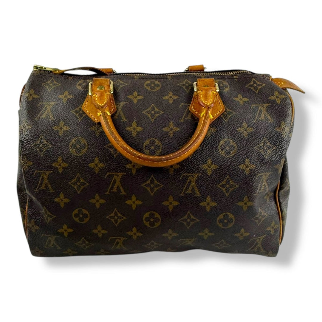 Louis Vuitton Speedy 30 Brown Monogram Handbag - Lux Central