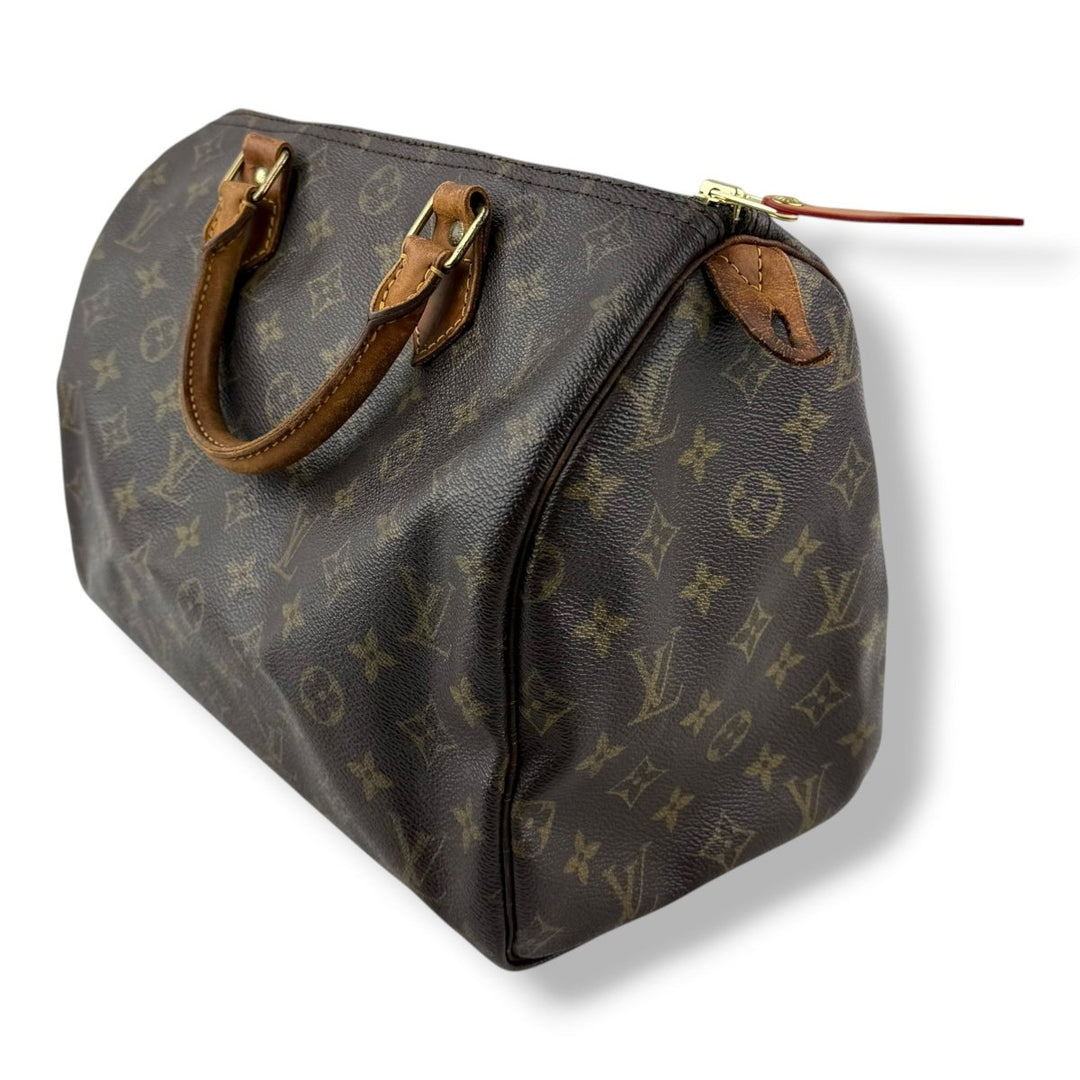 Louis Vuitton Speedy 30 Brown Monogram Handbag - Lux Central