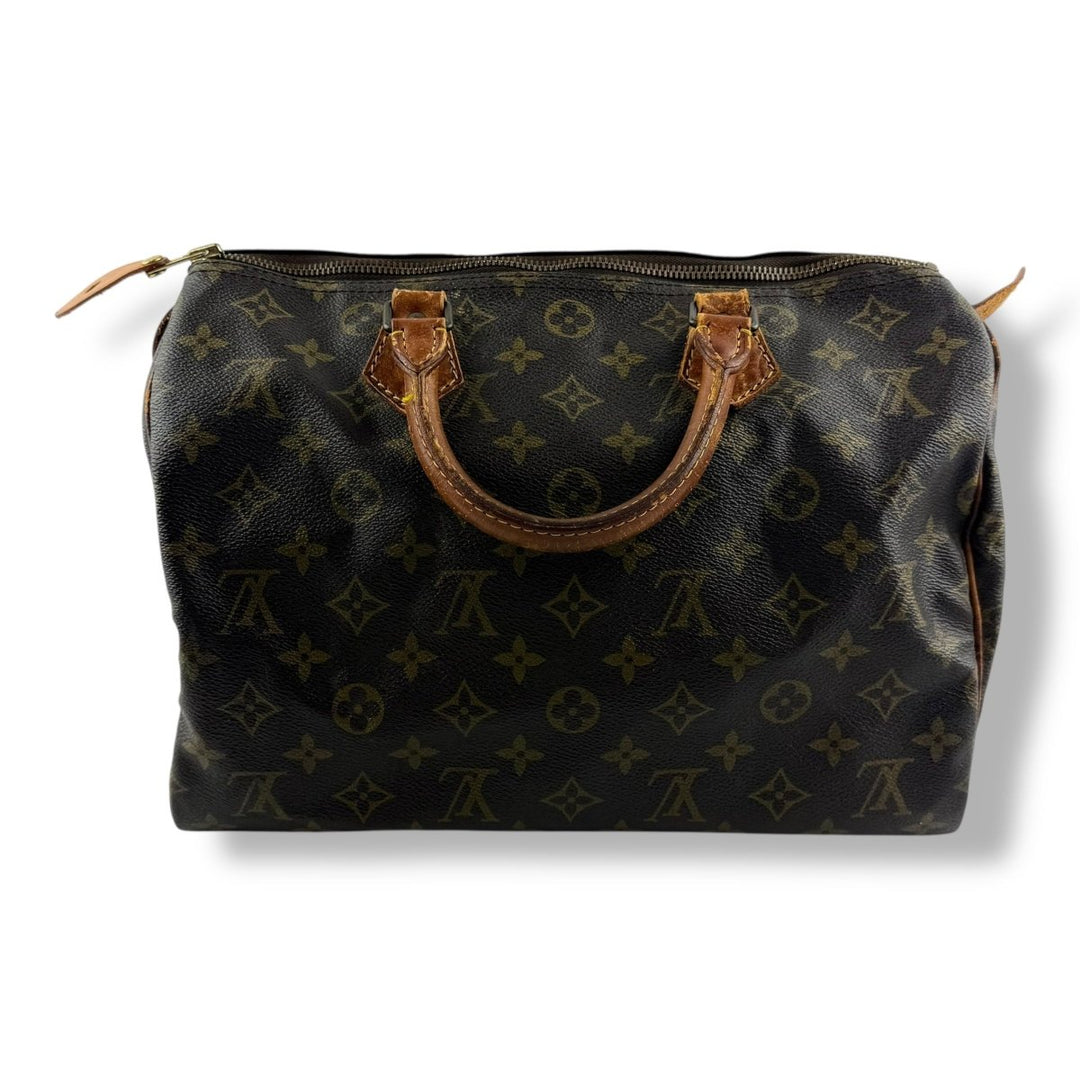 Louis Vuitton Speedy 30 Brown Monogram Handbag - Lux Central